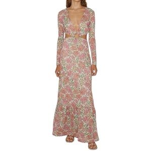 Hansen & Gretel Annely Printed Maxi Dress Cut Out